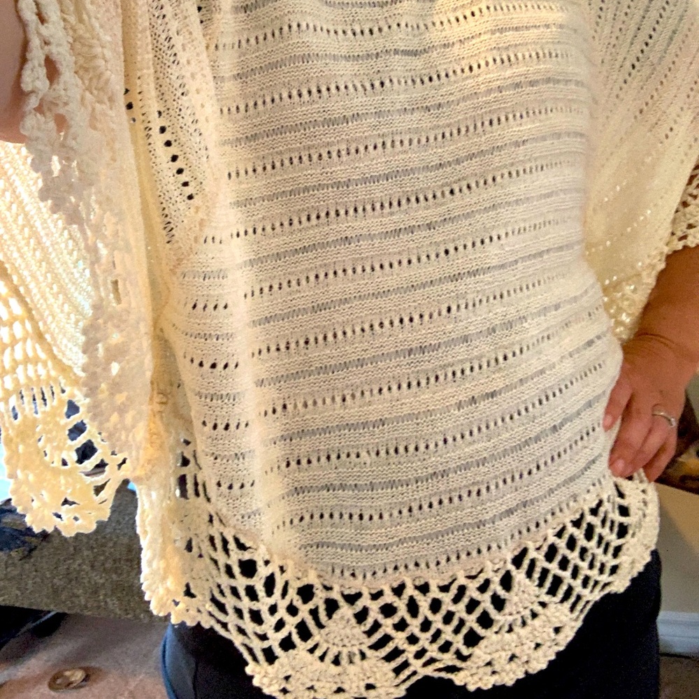 Molly Bracken Crochet Shawl with Sleeves